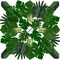 50 Pieces 7 Kinds Tropical Party Decorations Jungle Monstera Leaves Safari Leaves, Artificial Palm Leaves with Faux Stem for Hawaiian Luau Party Jungle Beach Table Leave Decorations